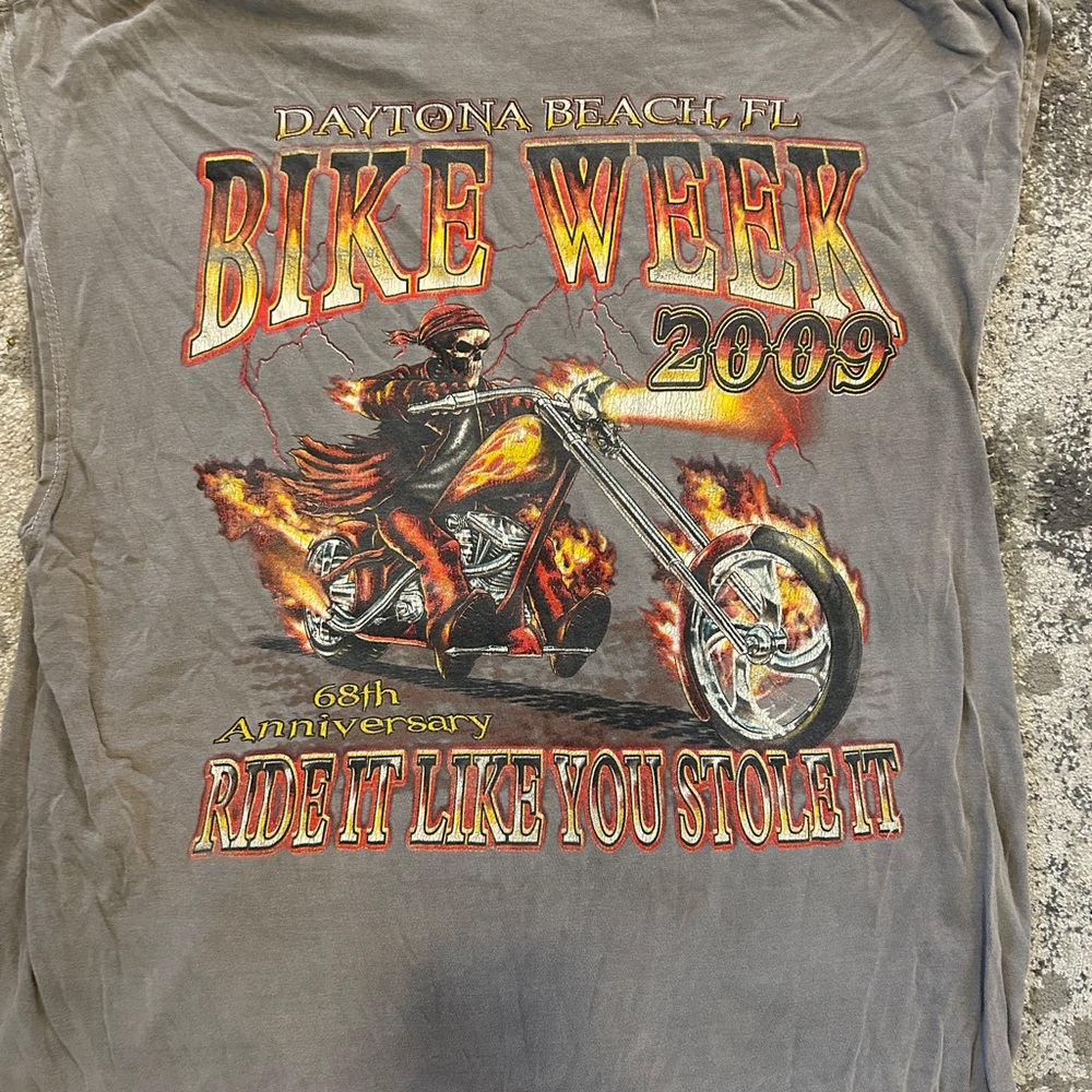 Daytona Beach Bike Week 2009 Sleeveless Grey Ride Like You Stole It Shirt